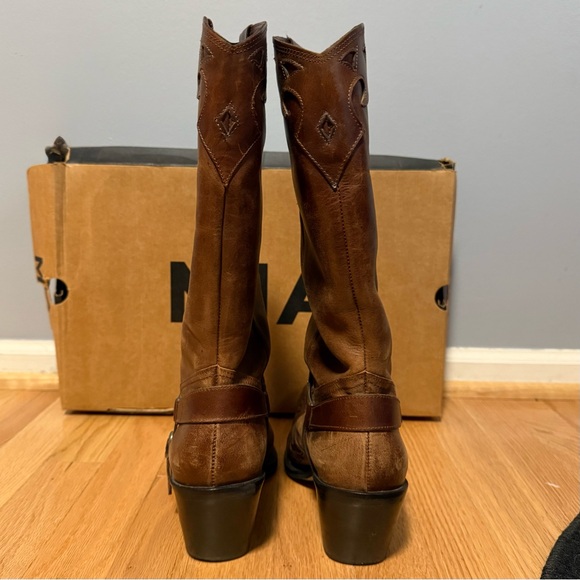 MIA Rockstar Brown Leather Cowboy Western Boots 10 - Picture 3 of 6